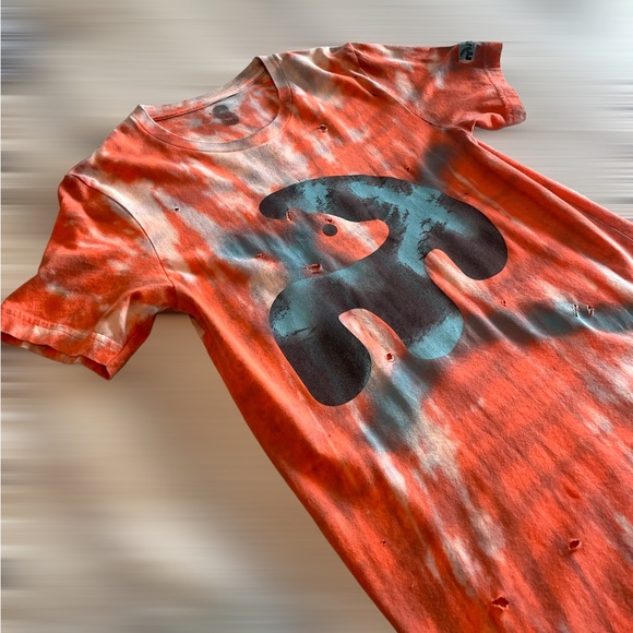 dyed handmade rave streetwear shirt orange sherbet tie dye tees x timmy woz - Picture 11 of 16